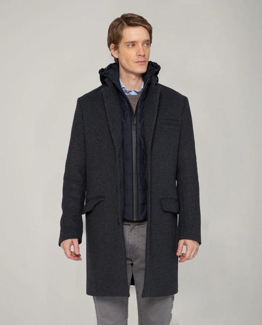 Casaco wool premium cinza escuro