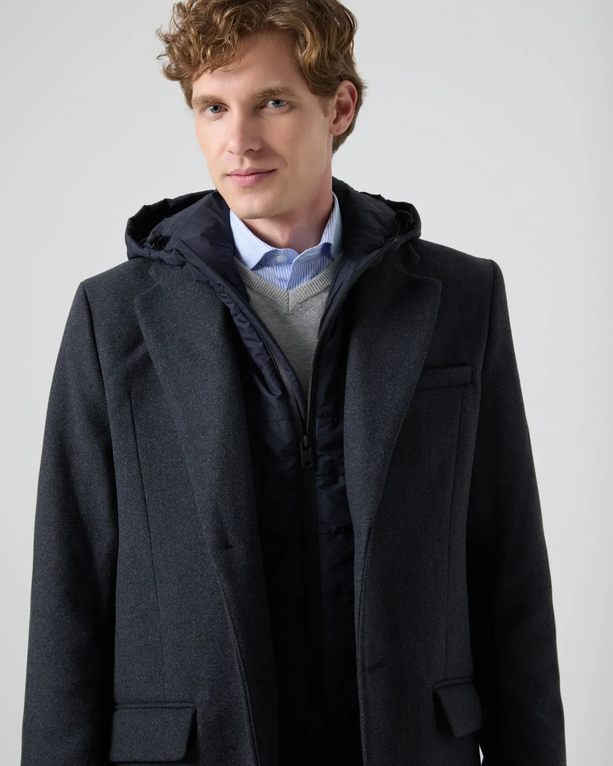 Chaquetón wool premium gris oscuro