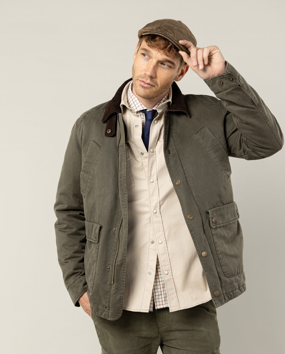 Parka britânica verde-escura
