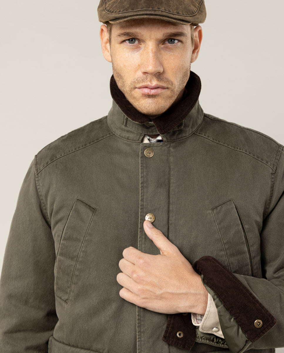 Parka britânica verde-escura