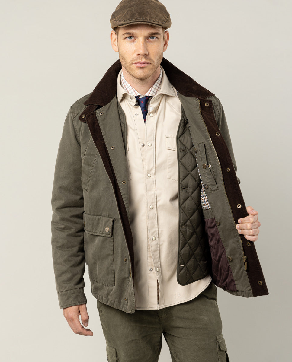 Parka british verde oscuro