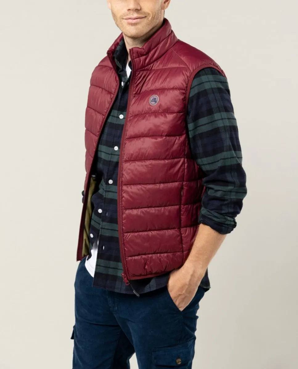 Chaleco classic acolchado burdeos