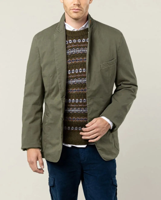 Blazer twill verde oscuro