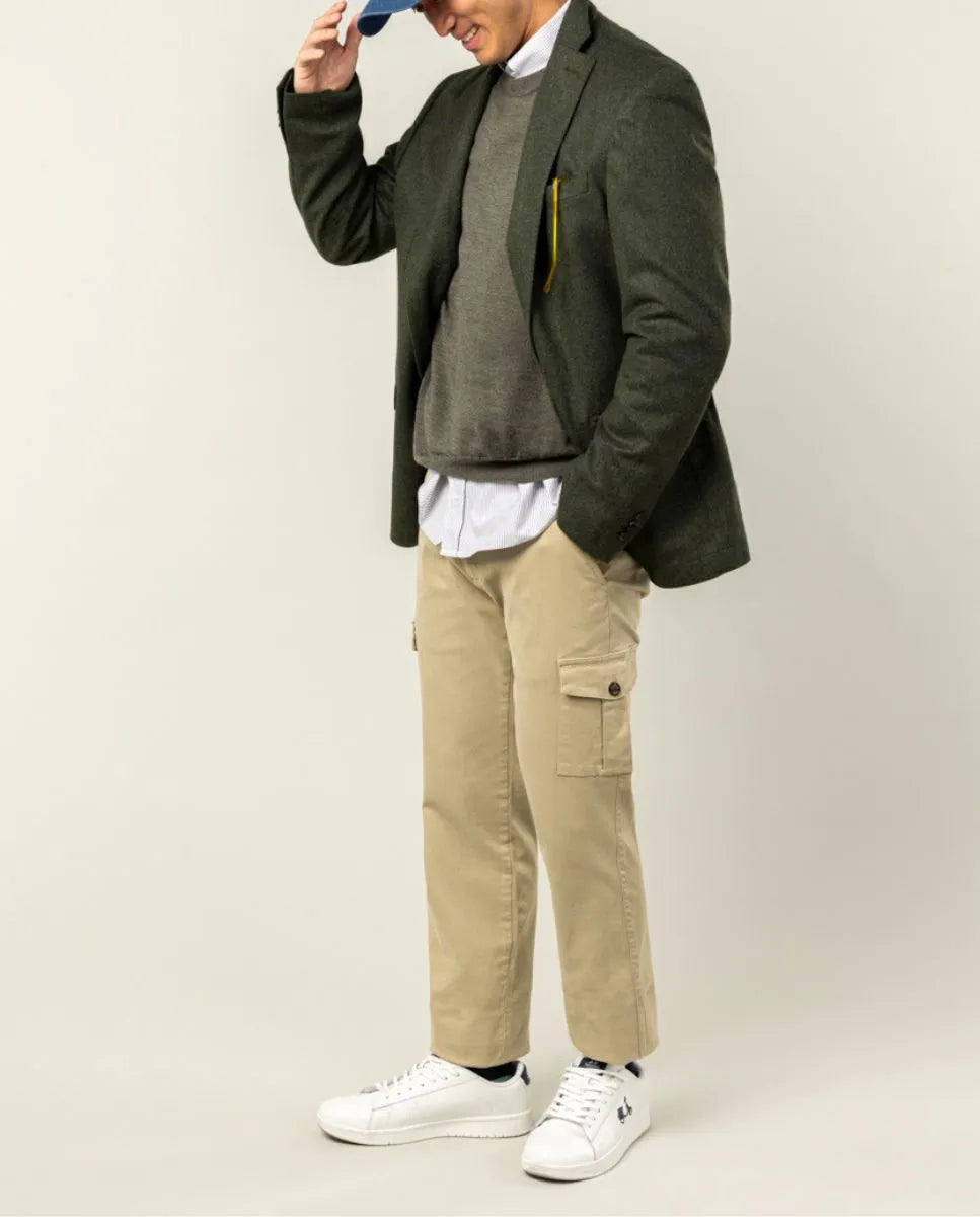 BLAZER SMOOTH WOOL VERDE | SCOTTA