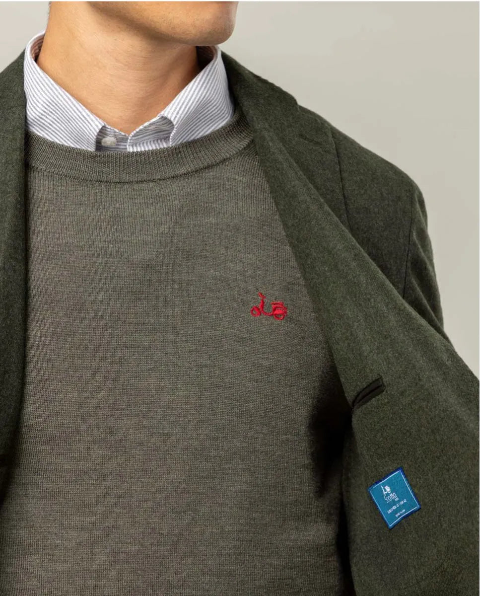 BLAZER SMOOTH WOOL VERDE | SCOTTA