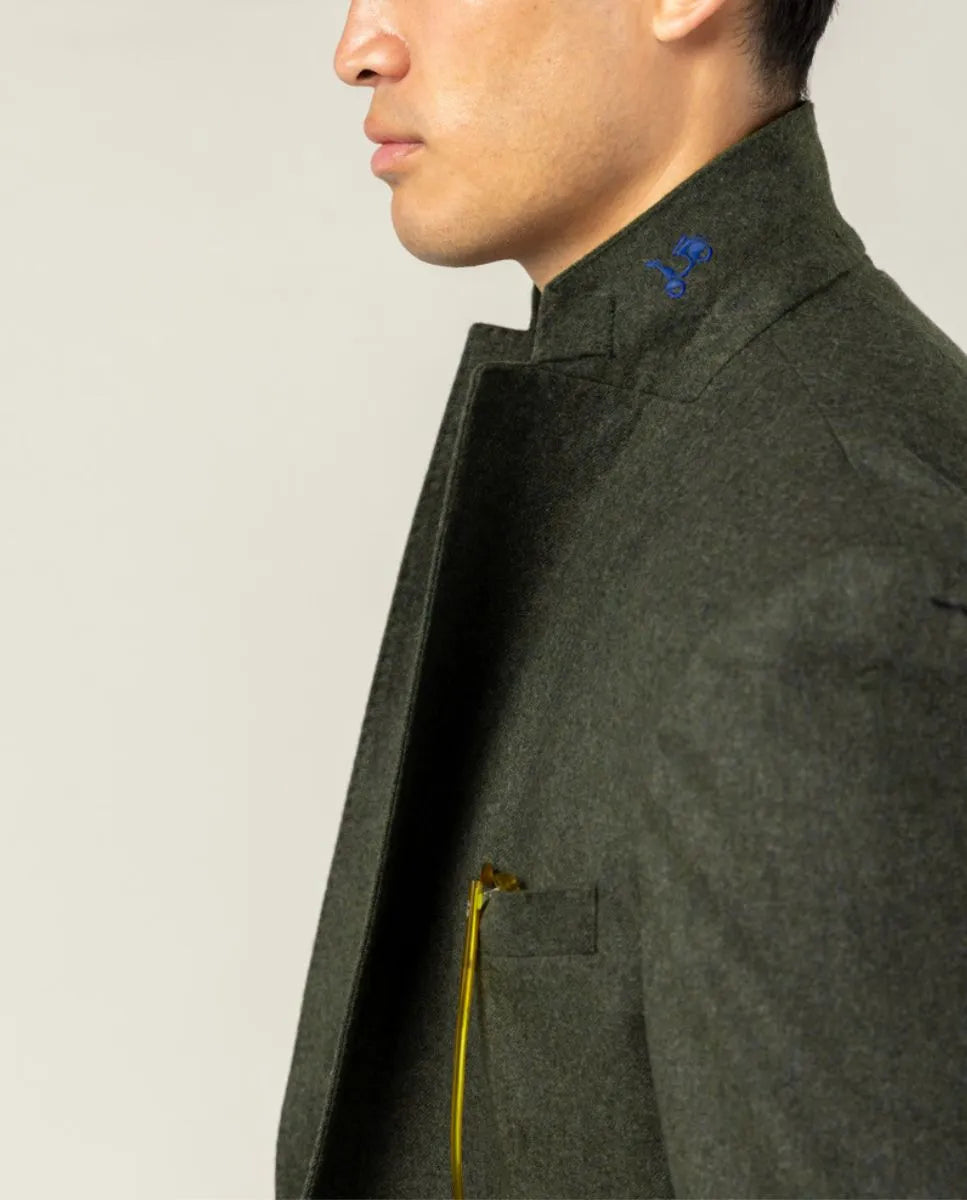 BLAZER SMOOTH WOOL VERDE | SCOTTA