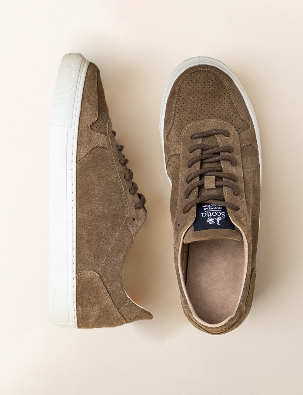 Zapatillas de ante marrón hombre