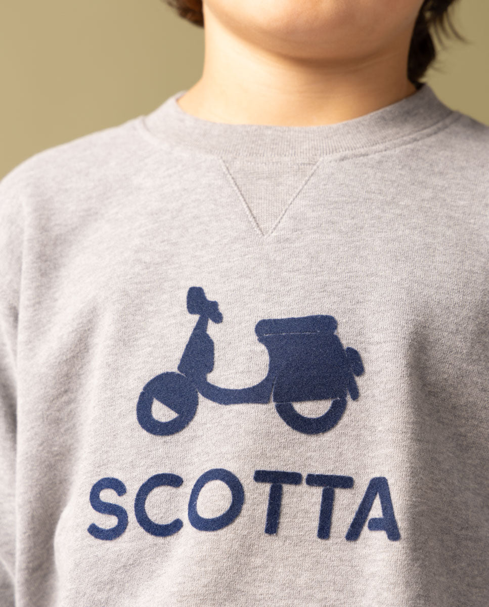 Sudadera niño logo Scotta floc gris | SCOTTA