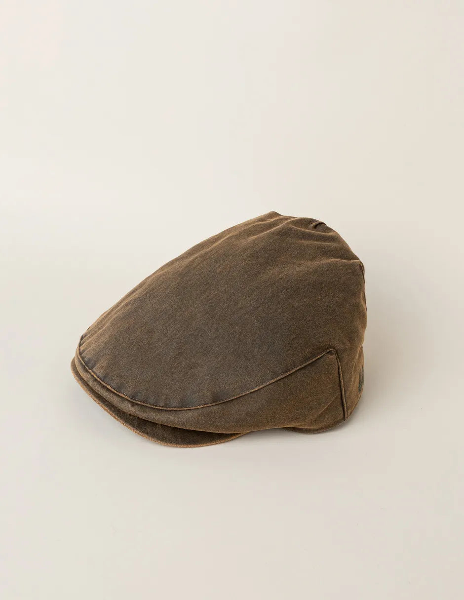 Flat cap encerado verde
