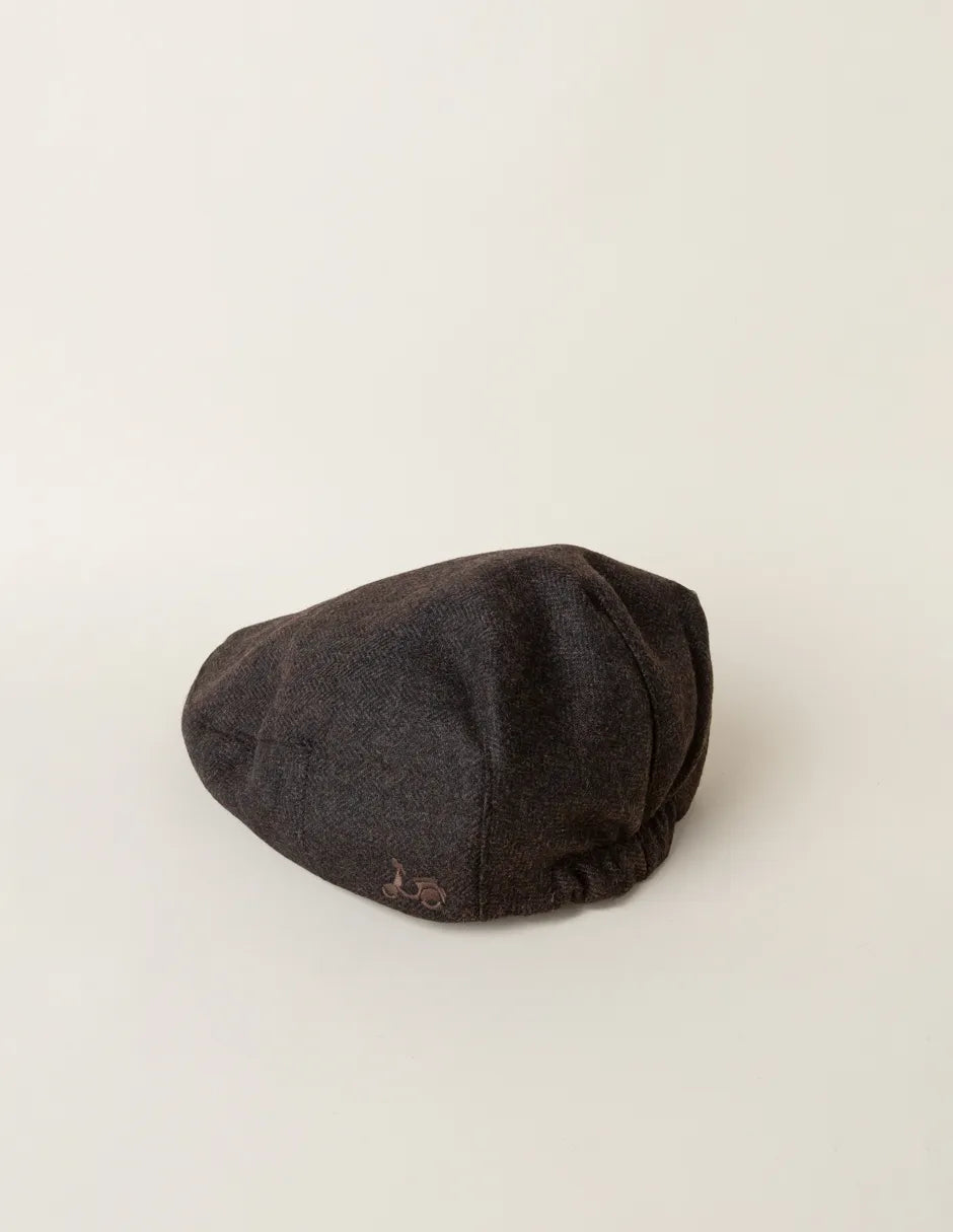 Flat cap marrón