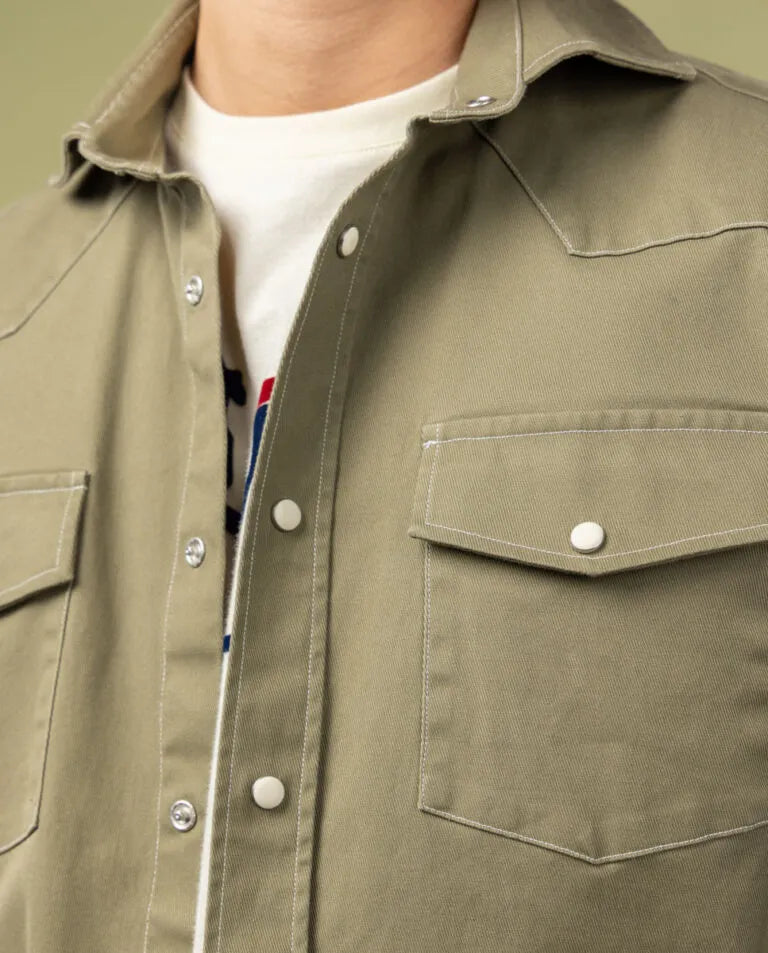 Sobrecamisa worker twill khaki