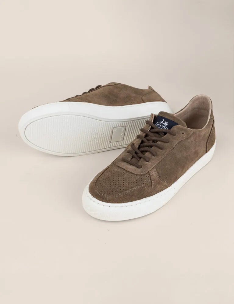 Zapatillas de ante marrón hombre