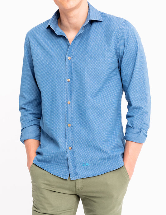 Camisa denim indigo