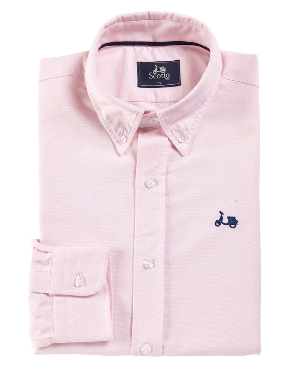 Camisa oxford slim fit rosa