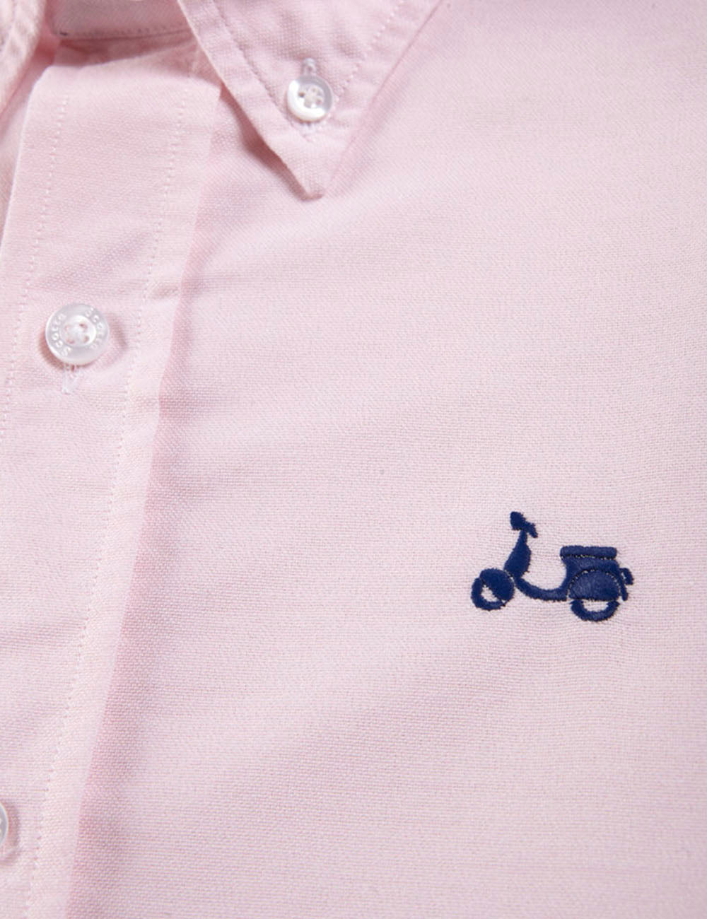 Camisa oxford slim fit rosa