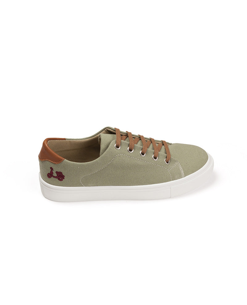 Zapatilla loneta khaki