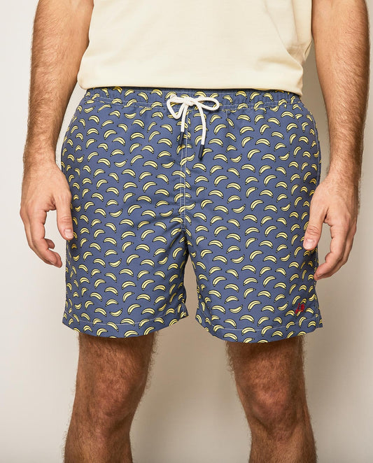 Bañador bananas denim