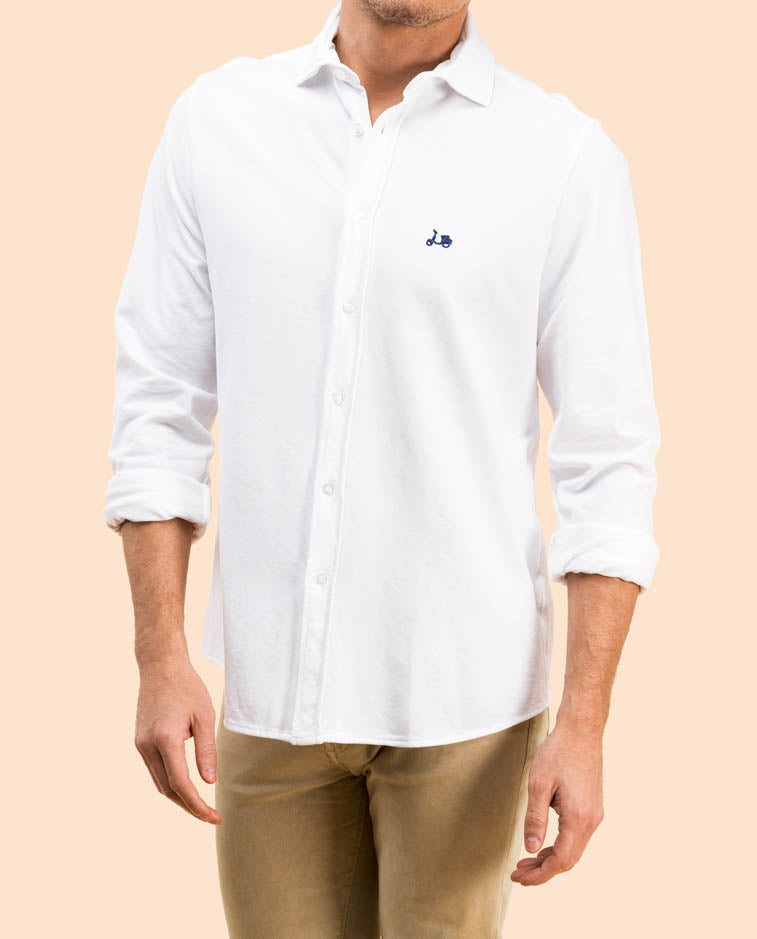 Camisa piqué blanco