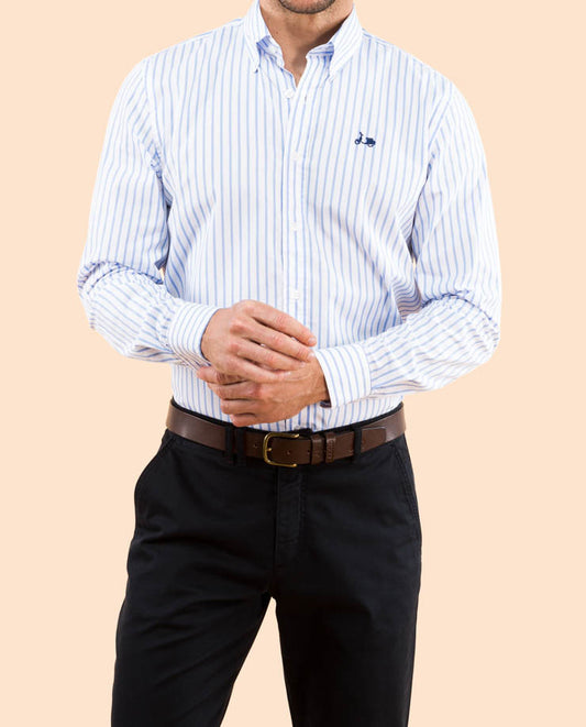 Camisa stripes celeste | SCOTTA
