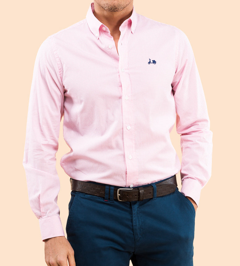 Camisa vichy rosa