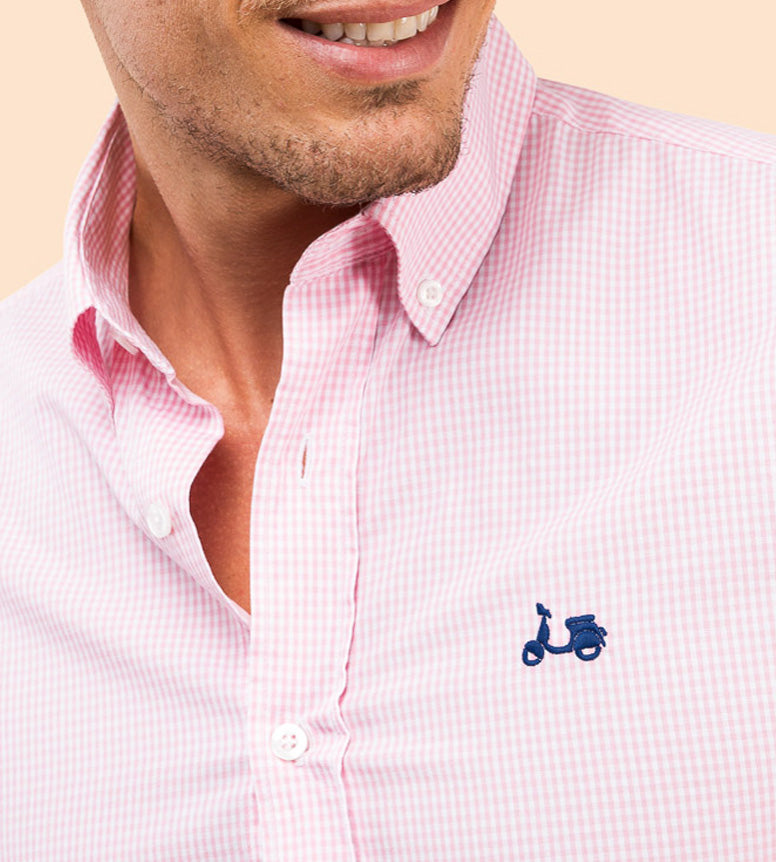 Camisa vichy rosa