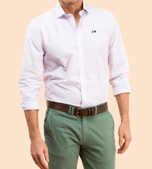 CAMISA TARTAN PEQUEÑO ROSA