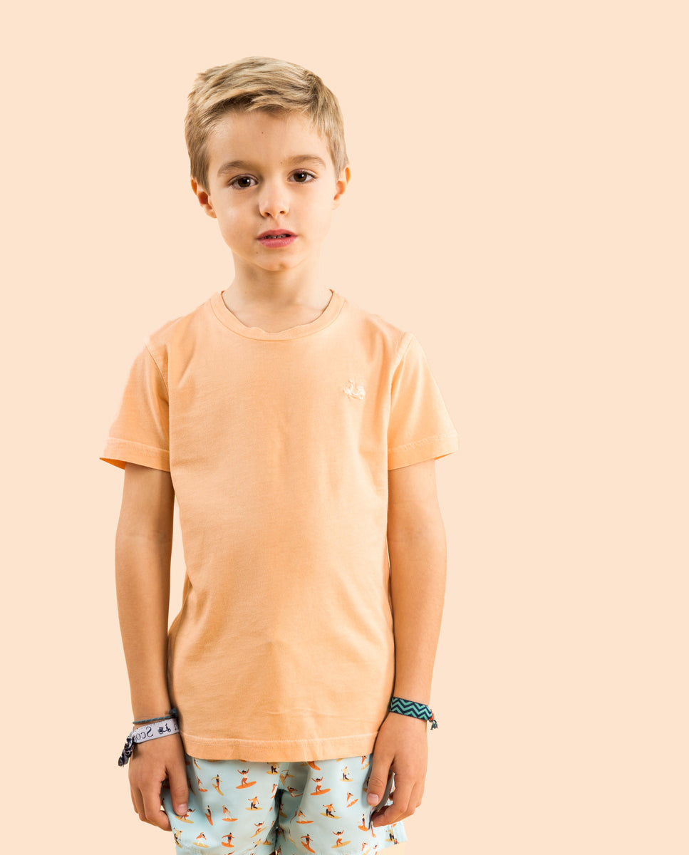 Camiseta niño classic organic melocotón