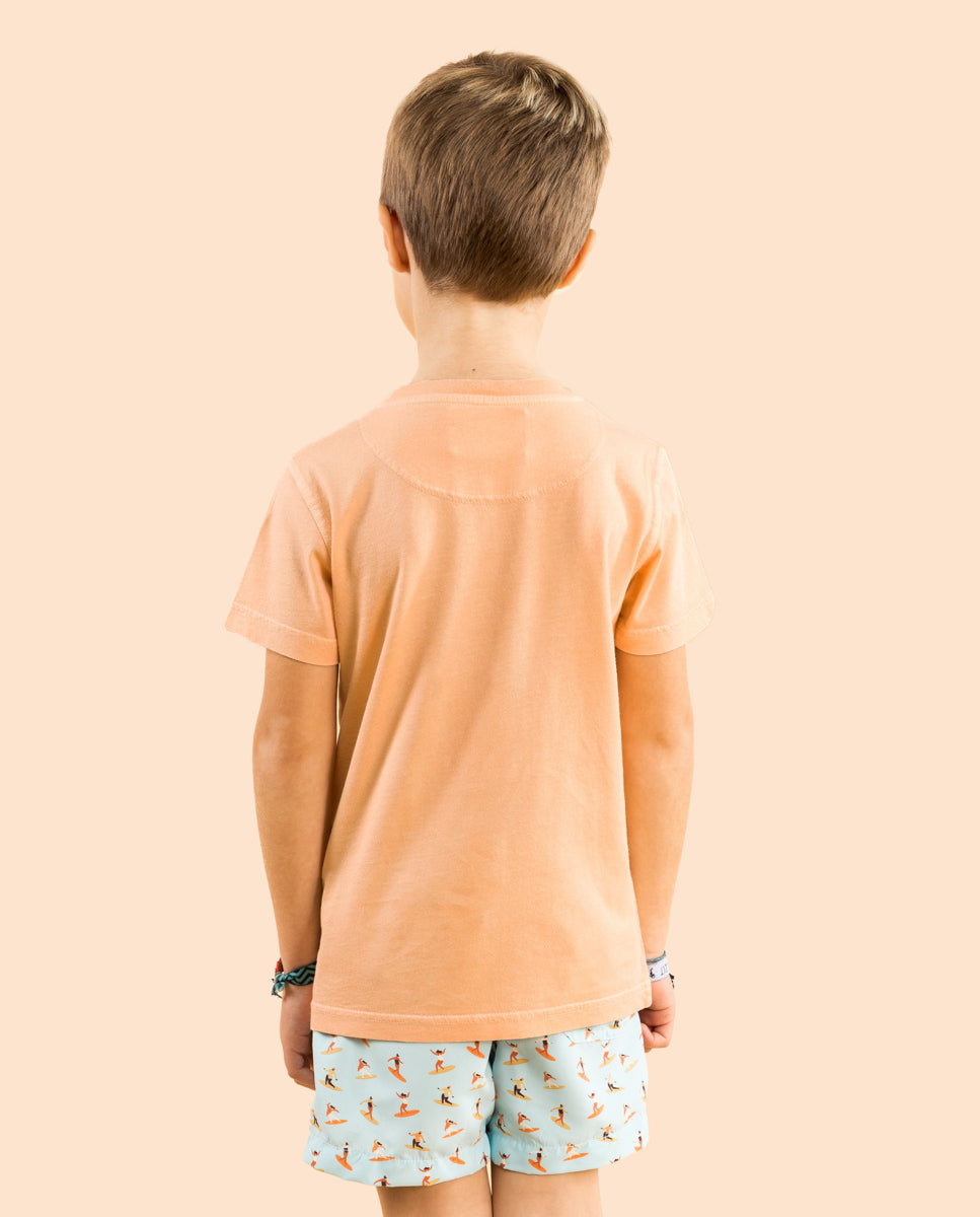 Camiseta niño classic organic melocotón