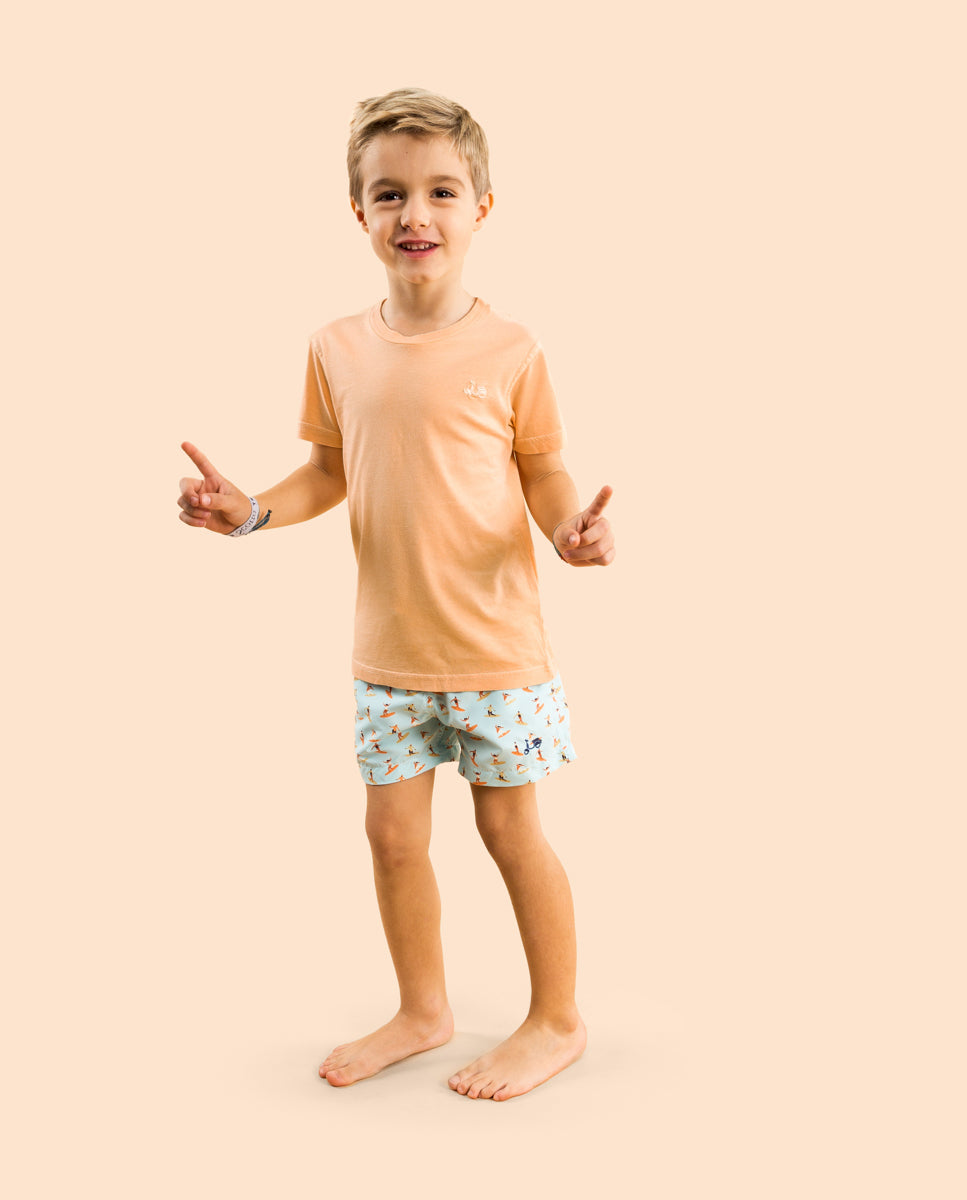 Camiseta niño classic organica melocoton | SCOTTA