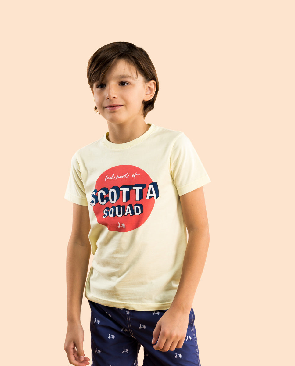 Camiseta niño scotta squad amarillo