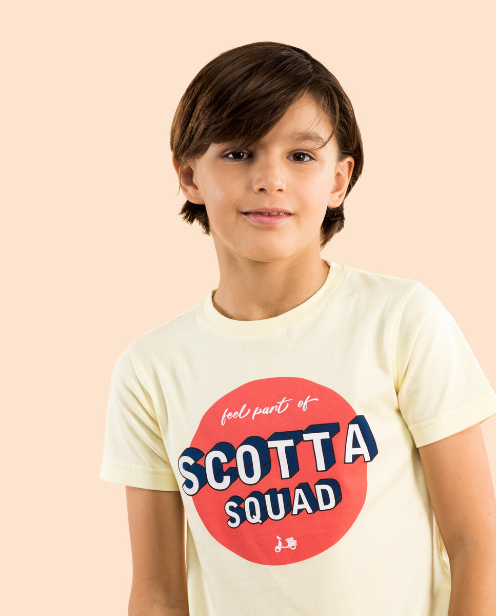 Camiseta niño scotta squad amarillo