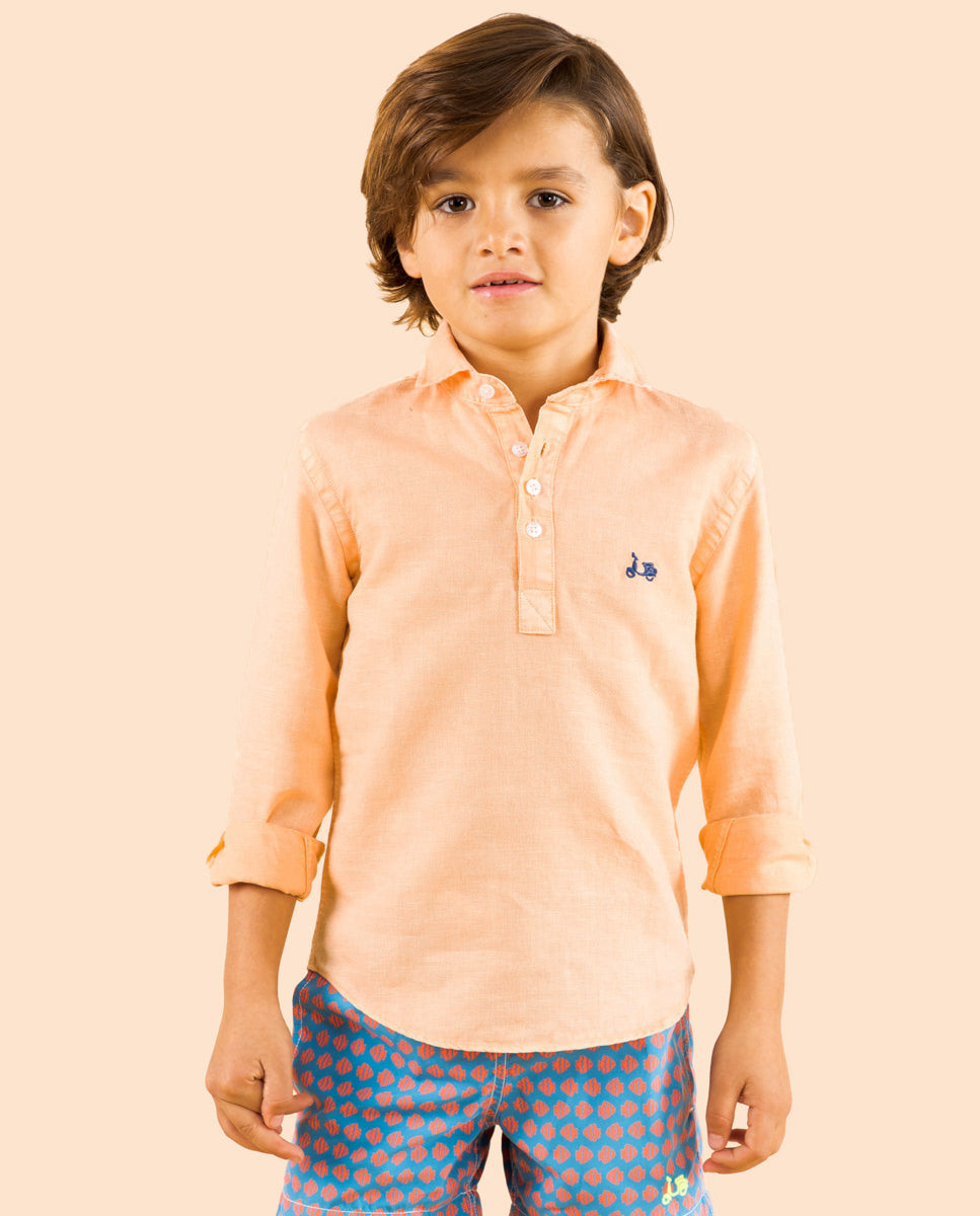 Camisa niño polera li-co melocotón