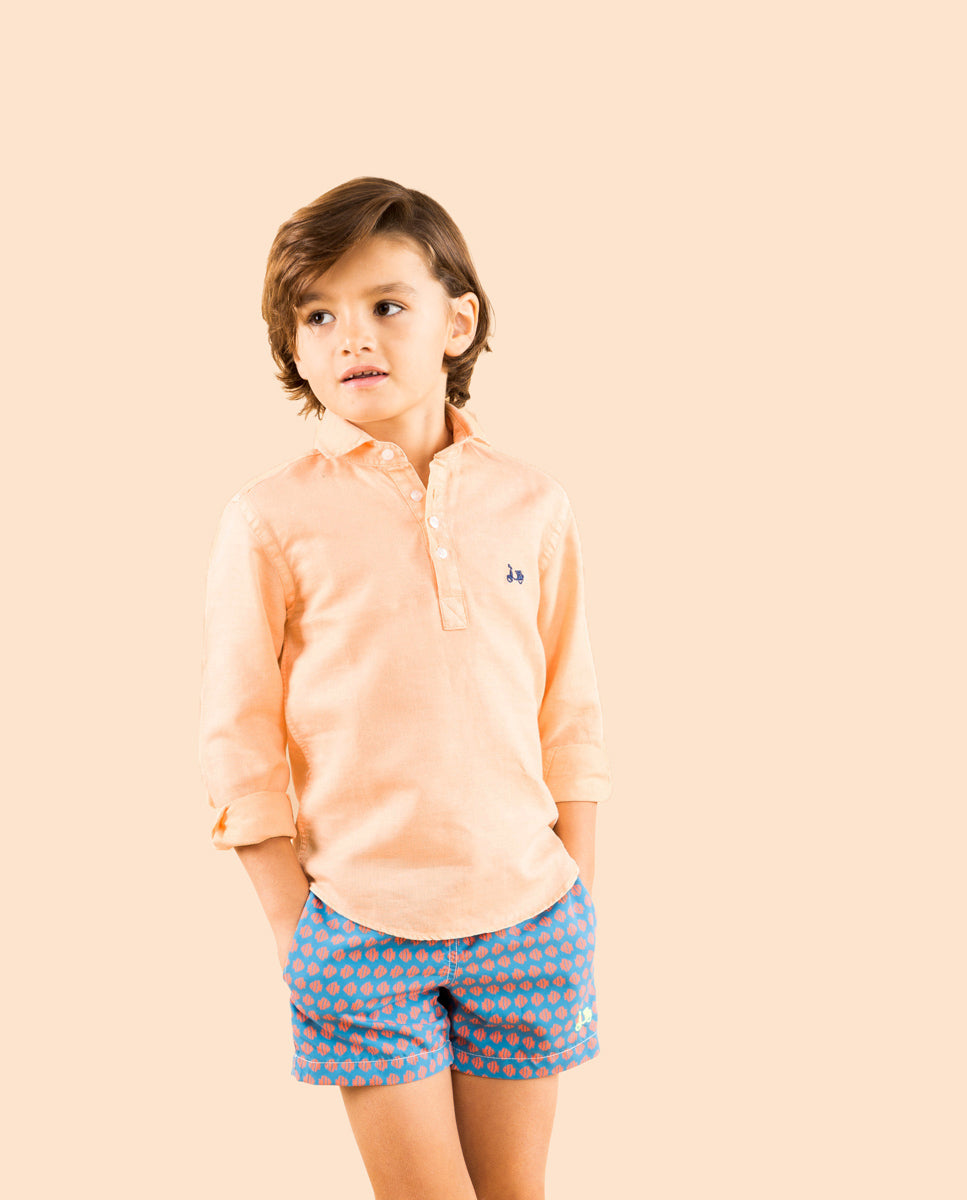 Camisa e polo infantil Li-Co pêssego