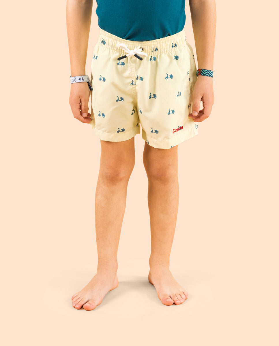 Bañador niño logo amarillo | SCOTTA