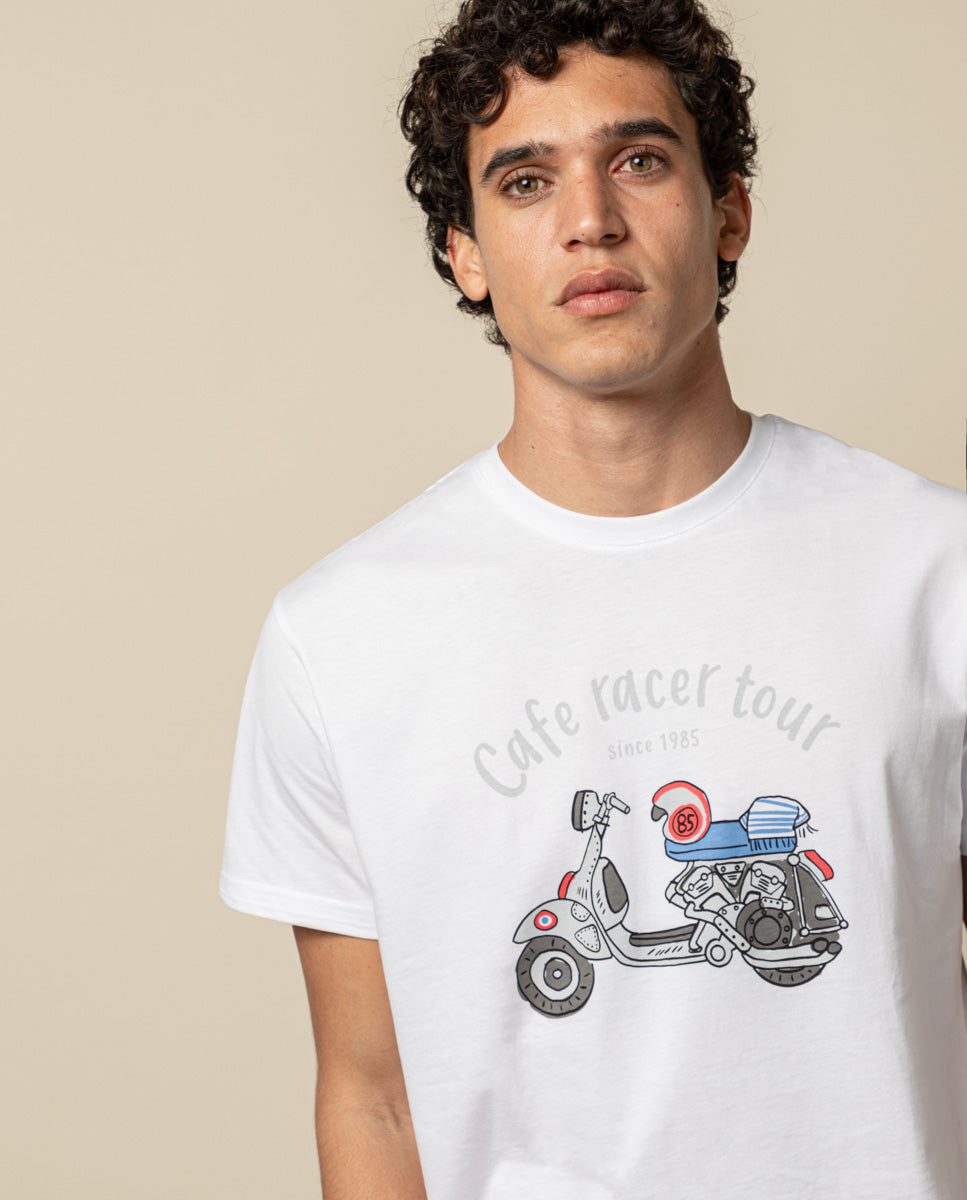 CAMISETA MOTO TOUR BLANCO