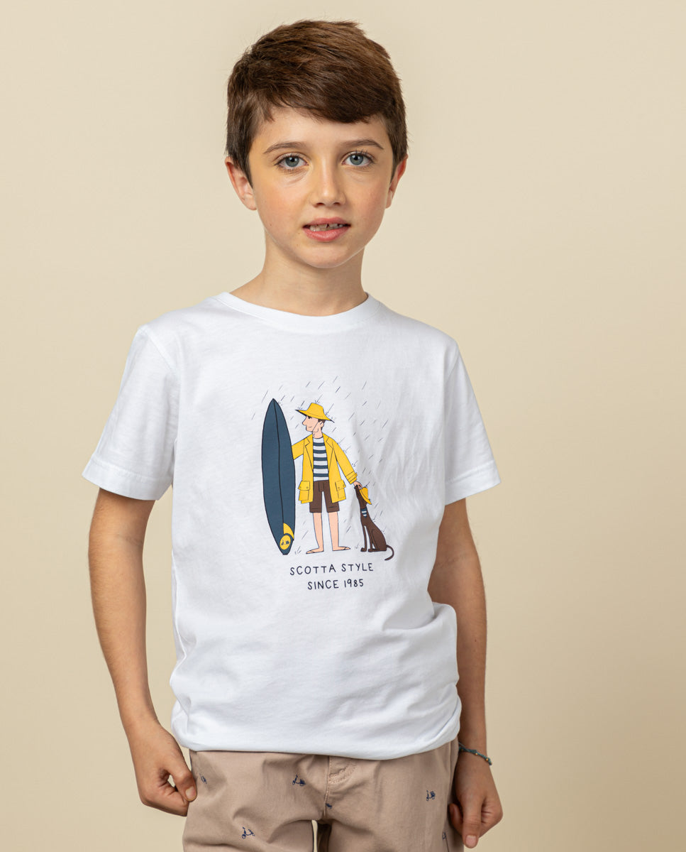 CAMISETA NIÑO RAINY BLANCO