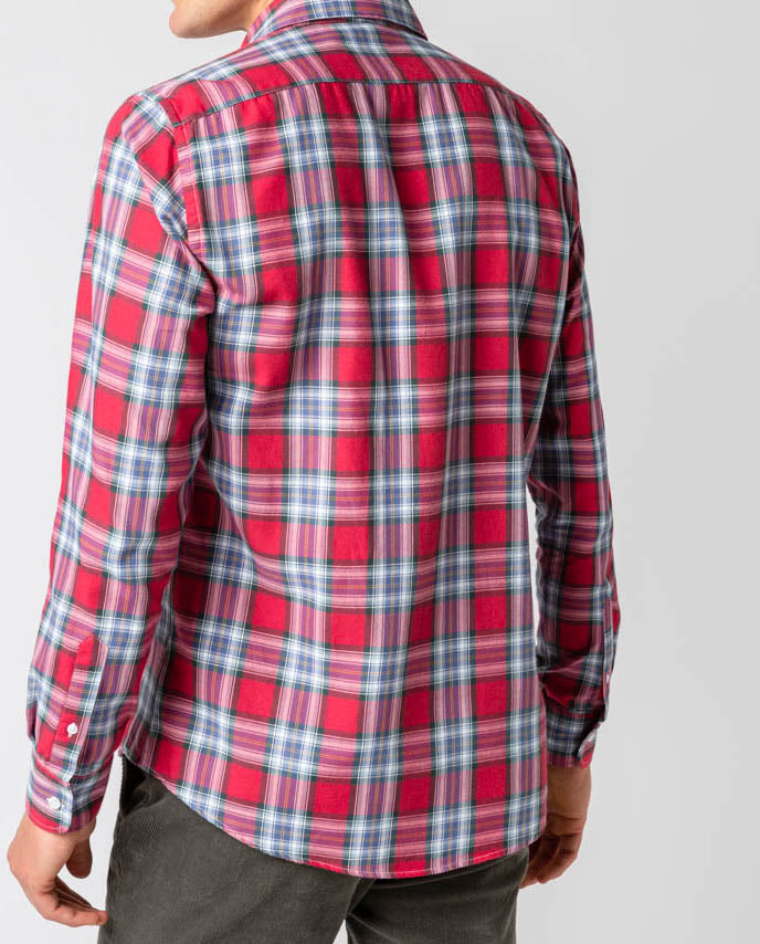 Camisa xadrez texana cor de vinho