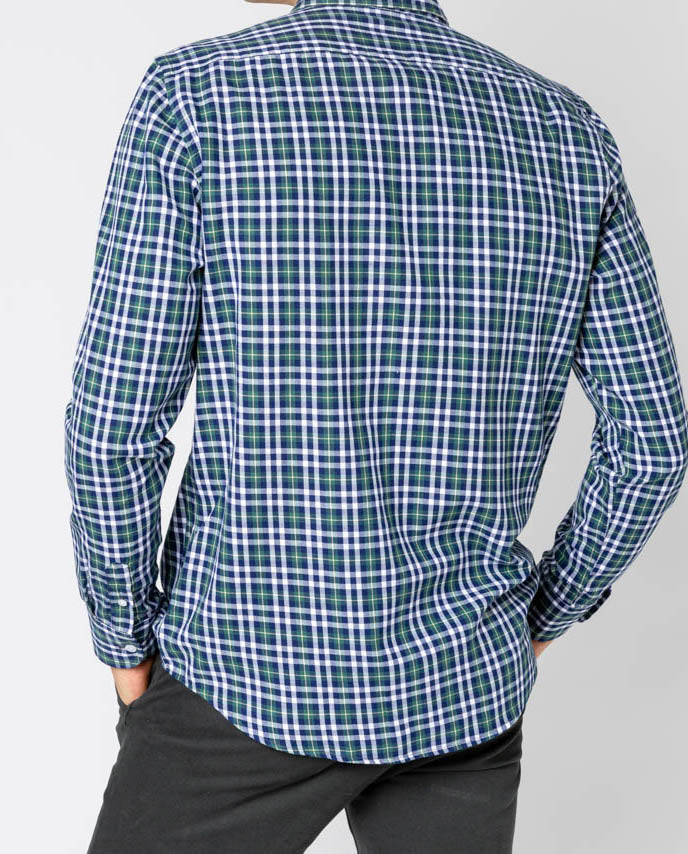 Camisa xadrez azul marinho