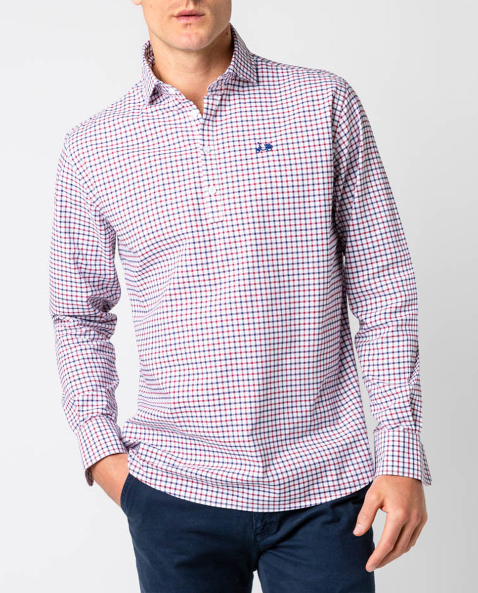 Camisa polo ecológica Viyela Borgonha