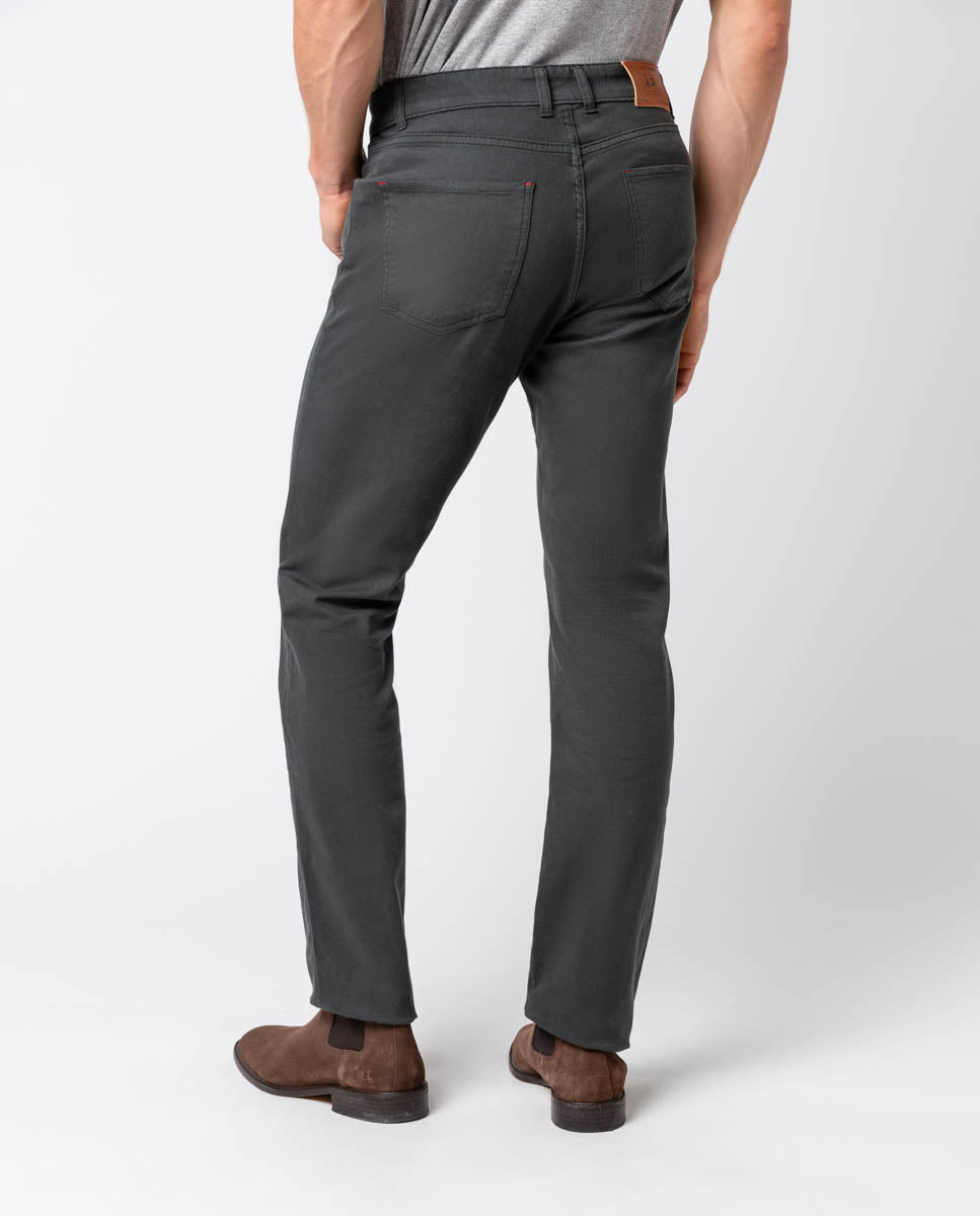 Calça verde garrafa com 5 bolsos