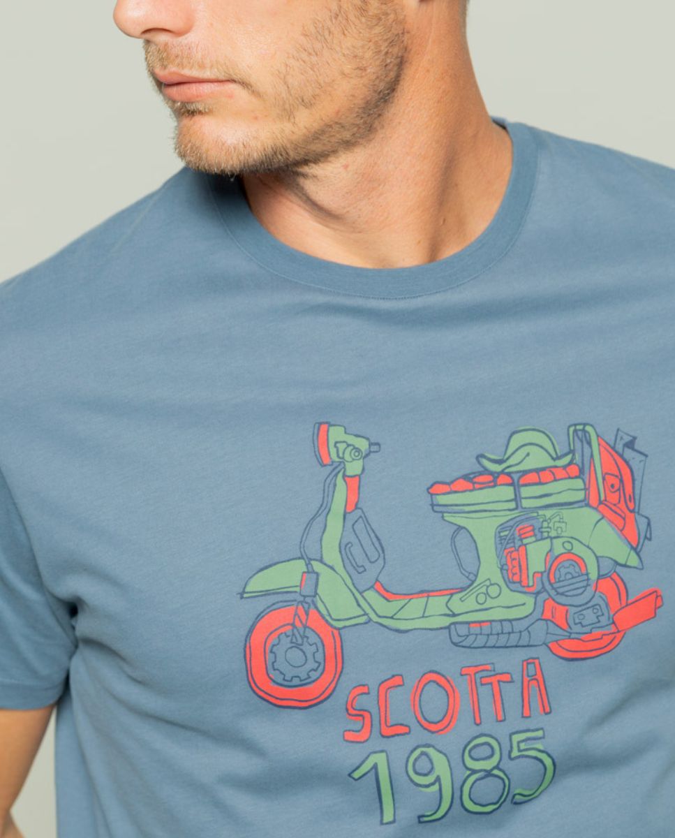 Camiseta moto denim