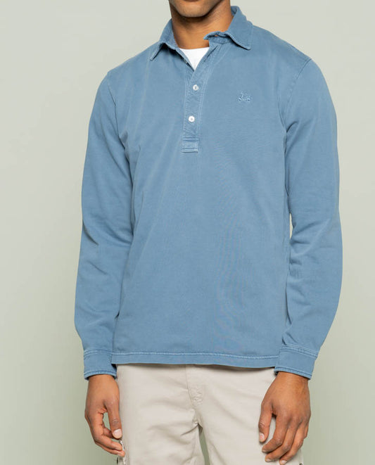 Polo rugby brother azul grisaceo