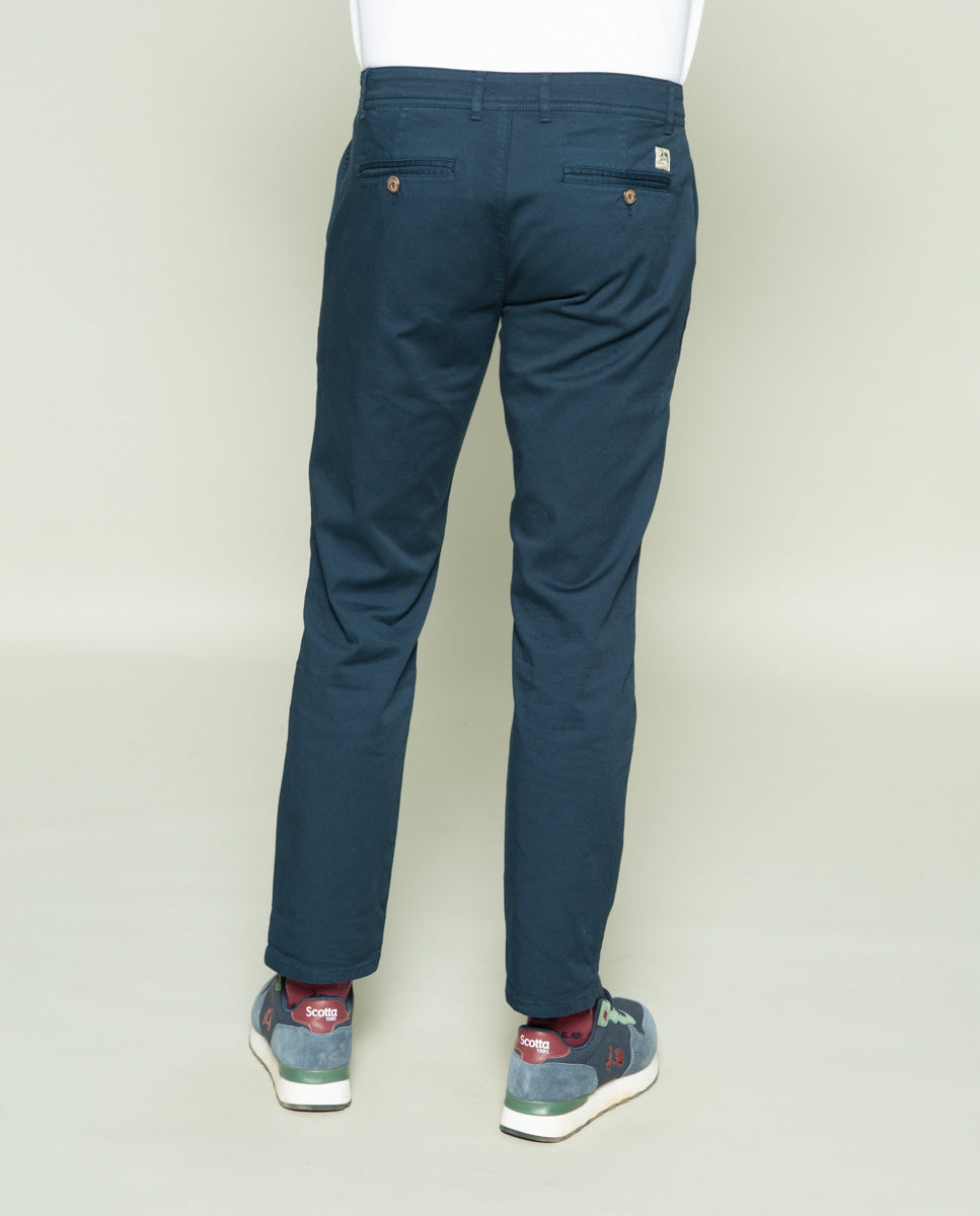 Calça chino Newman azul marinho