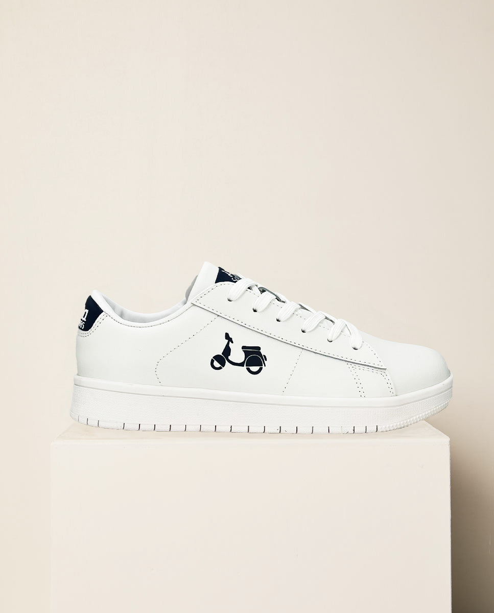 Zapatilla leather sport blanca