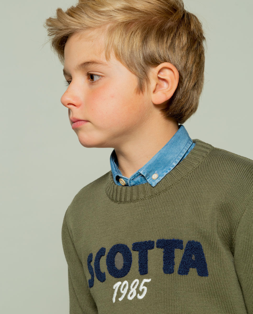 Jersey niño Scotta khaki