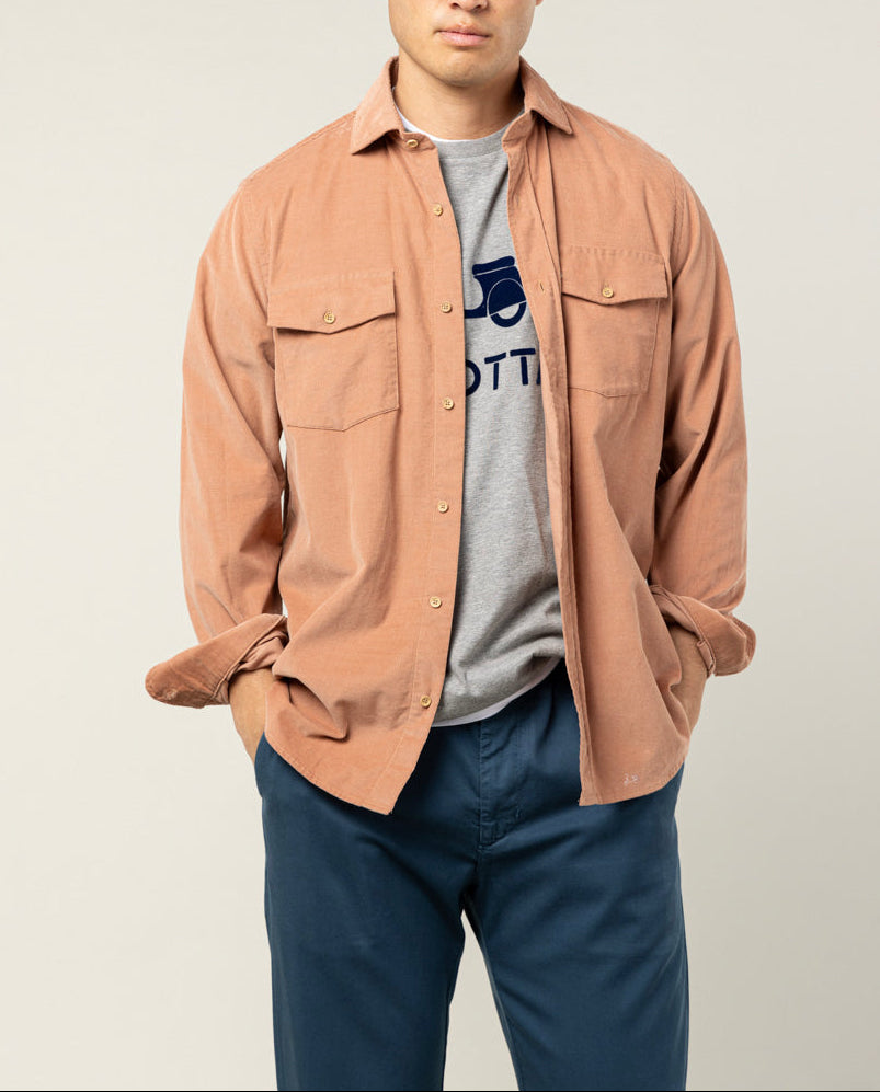 CAMISA WOOD POCKET ROSA | SCOTTA