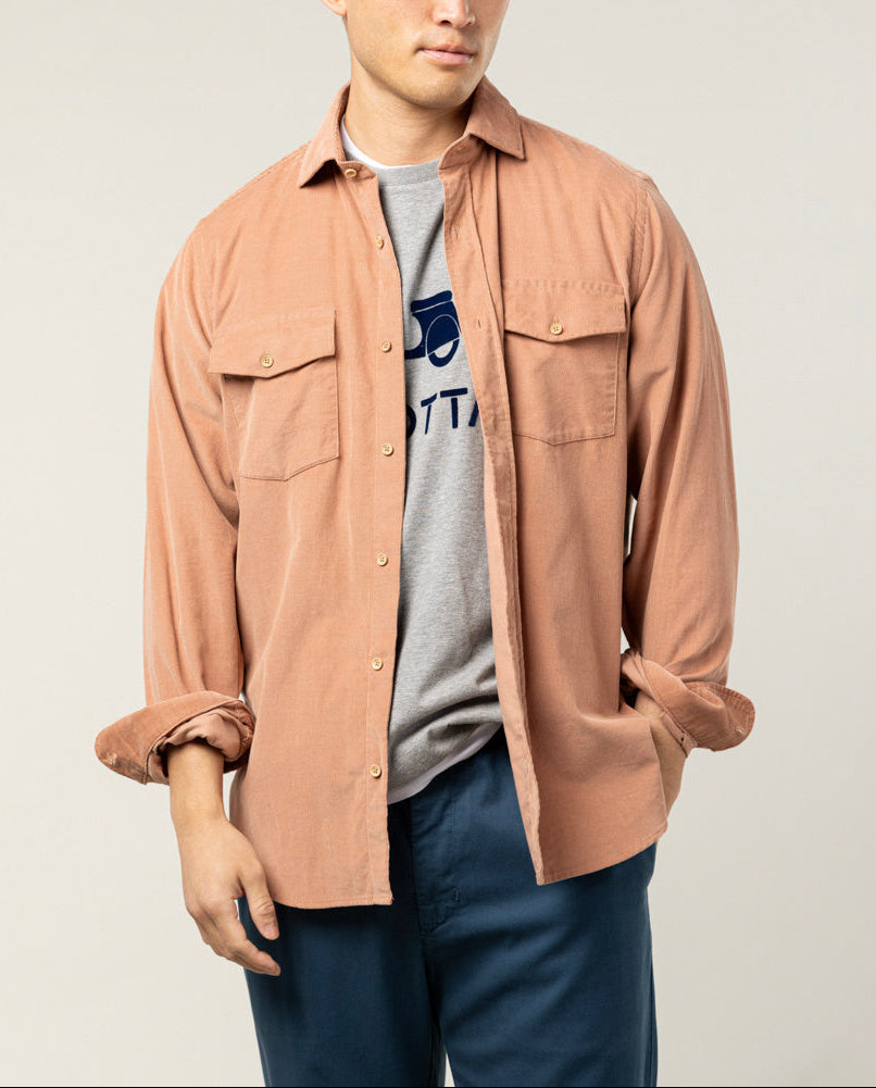 CAMISA WOOD POCKET ROSA | SCOTTA