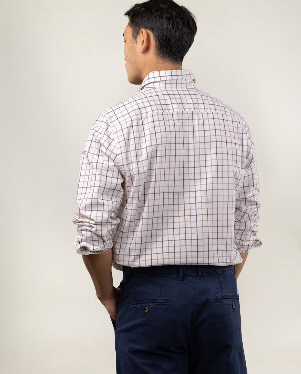 Camisa polo Cambridge em bordô