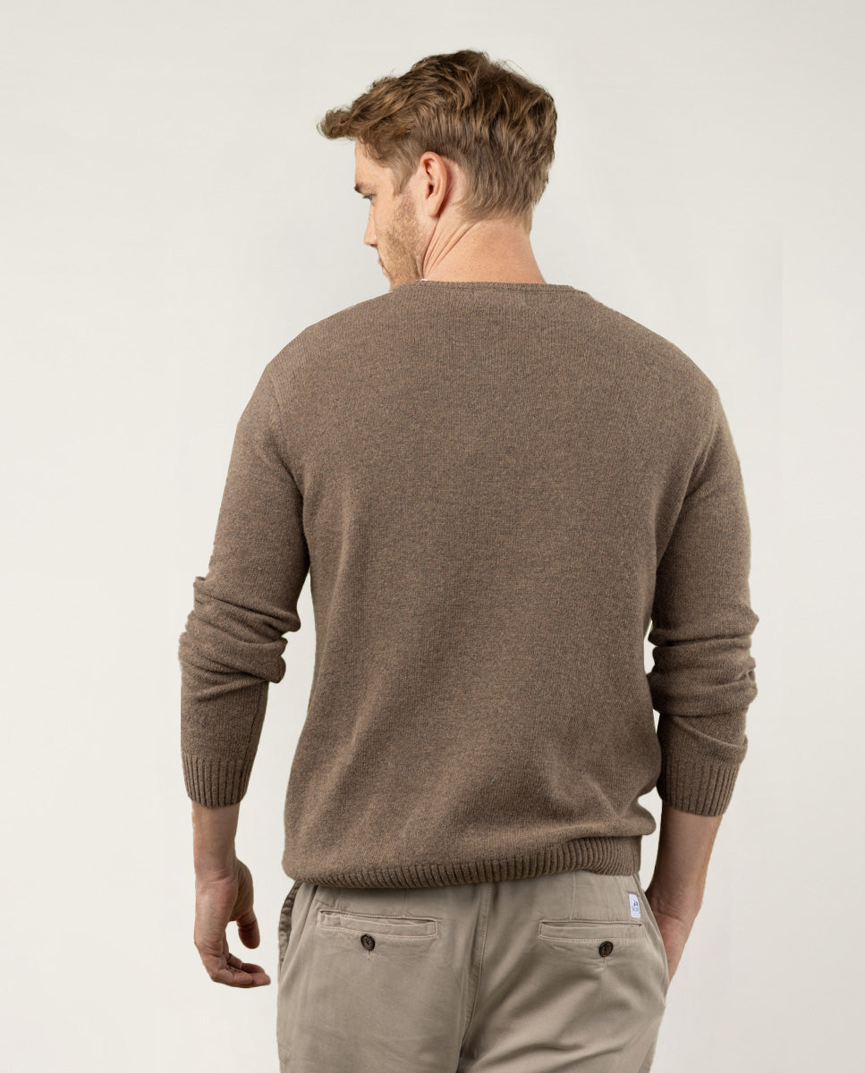 Jersey v neck wool topo