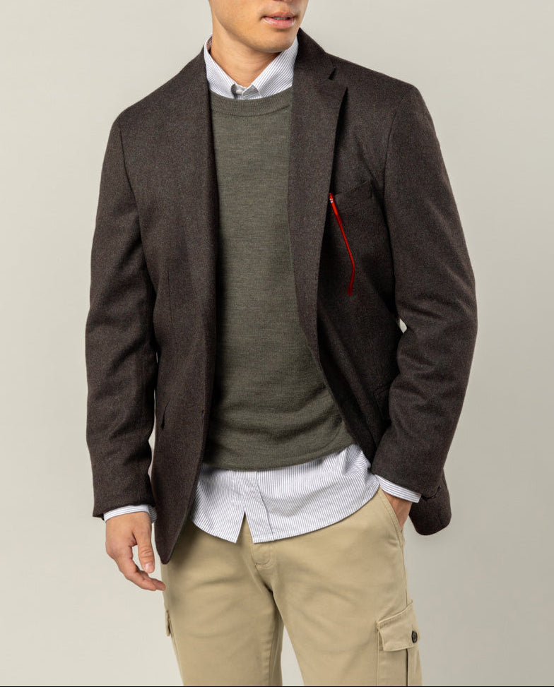 Blazer wales wool marrón